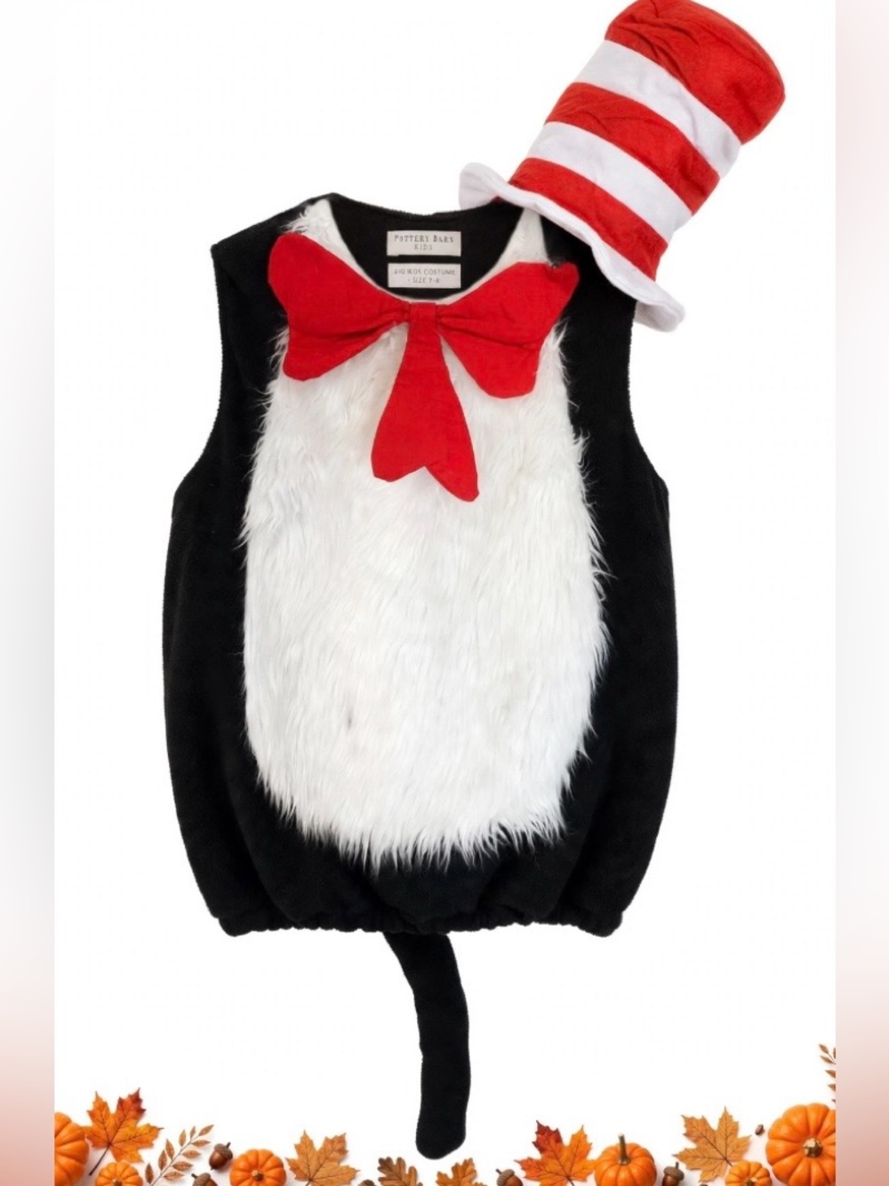 Pottery Barn Kids Dr. Seuss's Cat in the Hat Costume Sz.7-8 kids
